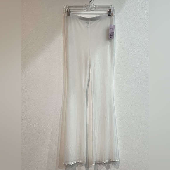 WILD FABLE White Mesh High-waist Swimsuit Cover-Up Pants- Size M - Picture 7 of 9